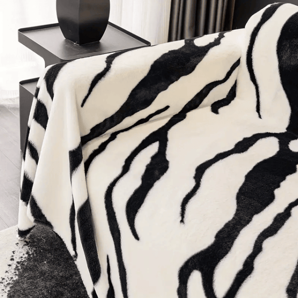 Zebra Stripe Sofa Cover - Plush & Pet-Friendly, Anti-Scratch - Image 6