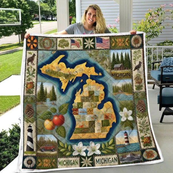 Best Michigan Design Quilt MCG73