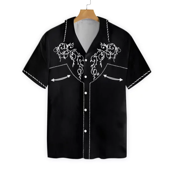 Cowboy Rodeo Texture Hawaiian Shirt, Vintage Embroidered Texas Western Shirt, Texas Native Shirt For Men - Image 2