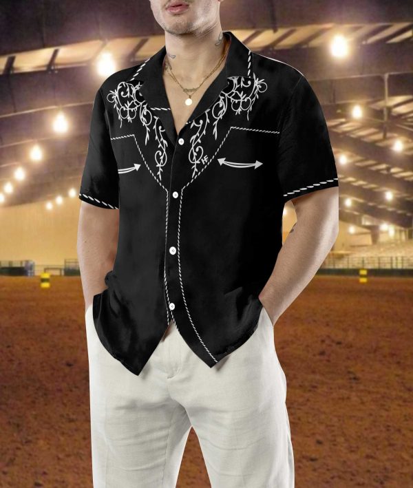 Cowboy Rodeo Texture Hawaiian Shirt, Vintage Embroidered Texas Western Shirt, Texas Native Shirt For Men - Image 4
