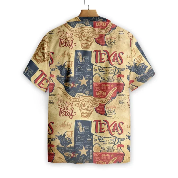 Texas Hawaiian Shirt Don’t Mess With Texas Longhorns, Hawaiian shirts for men, Women HO2465 - Image 2