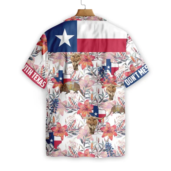 Texas Hawaiian Shirt Bluebonnet Longhorn, Hawaiian shirts for men, Women HO2464 - Image 2