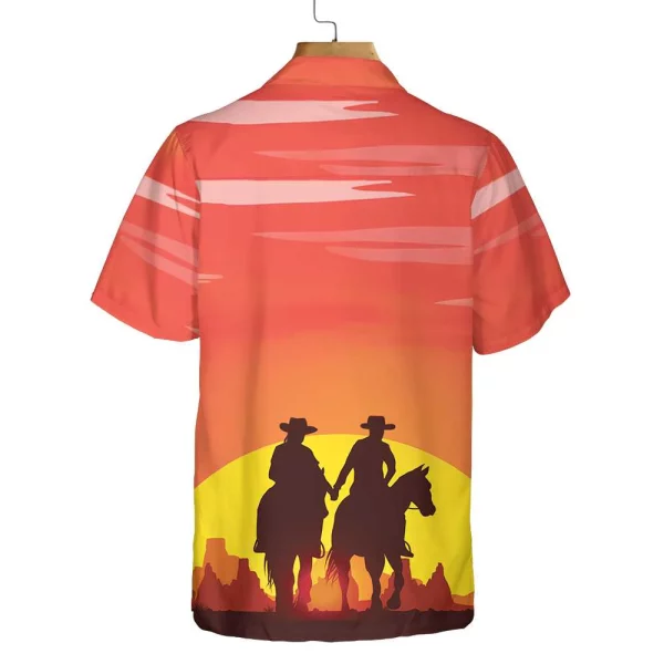 Texas Couple Cowboy Texas Hawaiian Shirt, Vinatge Texas Cowboy Shirt For Texans - Image 4