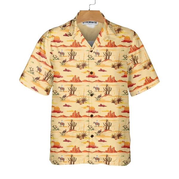 Texas Cowboy Cactus Texas Hawaiian Shirt, Vintage Texas Shirt For Texas Lovers - Image 2