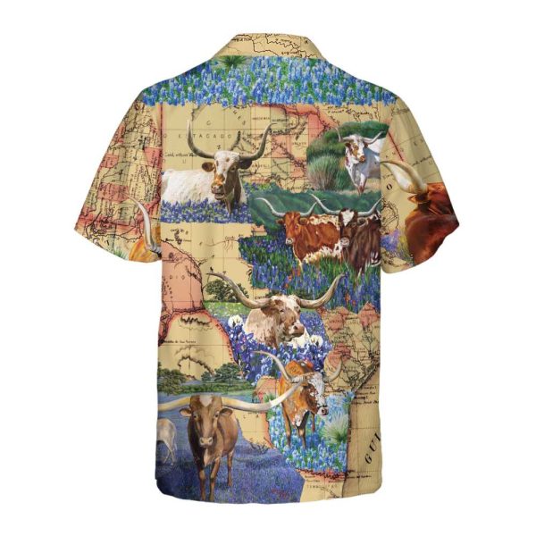 Texas Longhorn Hawaiian Shirt, Unique Texas Shirt, Gift For Texas Lovers - Image 3