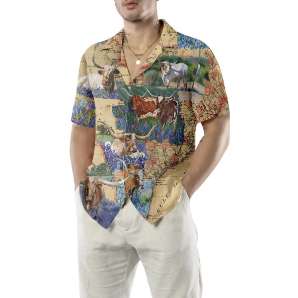 Texas Longhorn Hawaiian Shirt, Unique Texas Shirt, Gift For Texas Lovers - Image 4