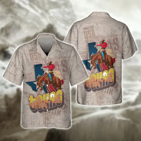 Usa Pride Texas Hawaiian Shirt For Adults, Texas 3D Full Printing Hawaiian Aloha Beach Shirts HO4957