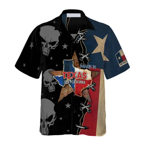 Texas Cowboy Shirt, 3D All Made In Texas Don’t California My Texas Shirt, Casual Short Sleeve Texas Shirt, Proud Texas Flag Shirt For Men HO3287Over Print Texas Shirt Vintage Pattern, Gift For Texan Friend TO0983