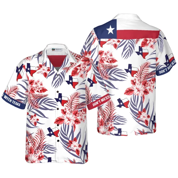 Texas Proud Hawaiian Shirt White