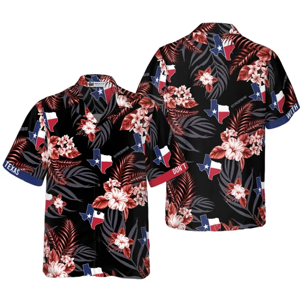 Texas Proud Hawaiian Shirt Black