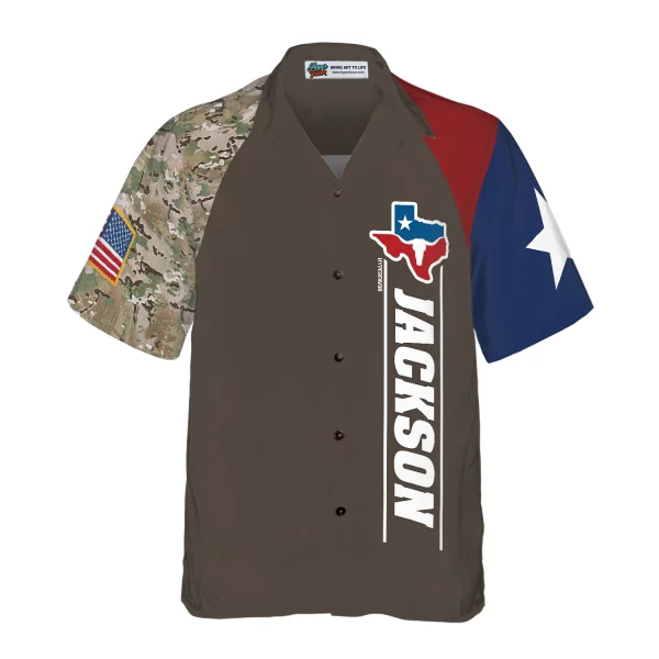 Personalized Don't Mess With Texas Custom Hawaiian Shirt, State Of Texas Map Shirt, Texas Camo Shirt For Men - Image 2