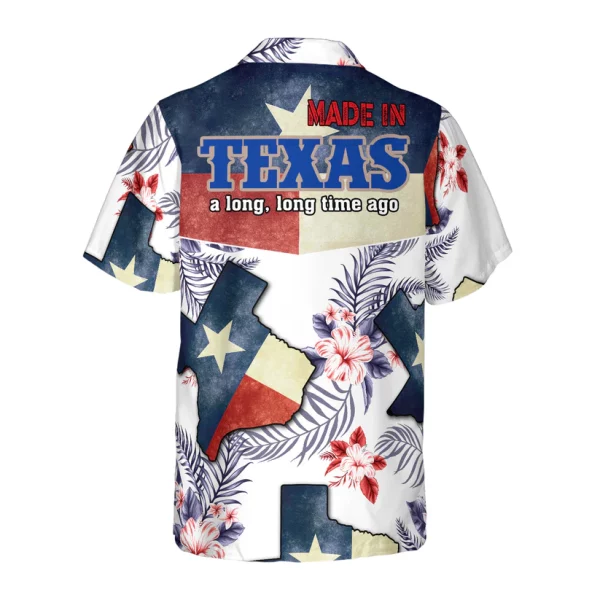 Floral Texas Hawaiian Shirt For Men, Made In A Long Time Ago Texas State Shirt, Proud Texas Flag Shirt for Men HO0243 - Image 3