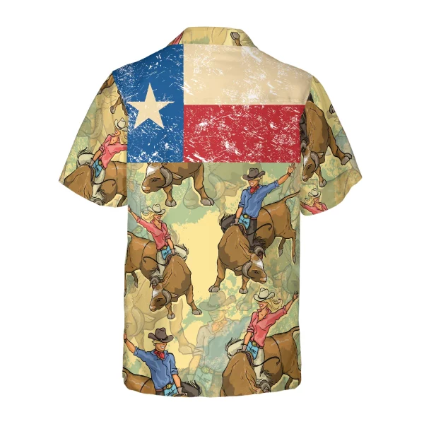 Rodeo Texas Flag Hawaiian Shirt, Stylish Texas Shirt For Texas Lovers - Image 3