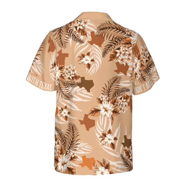 Brown Lone Star Nation Bluebonnet Texas Hawaiian Shirt, Don't Mess With Texas Shirt, Texas Shirt For Men - Image 3