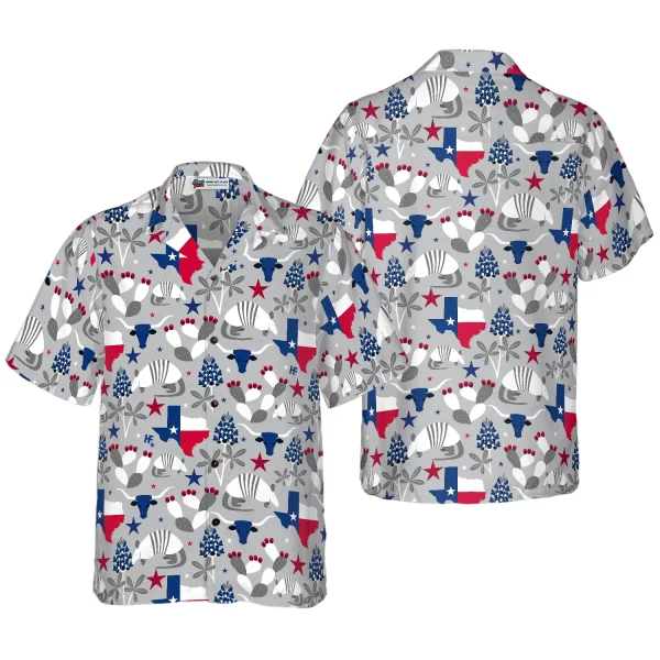 Texas Pattern Hawaiian Shirt 1