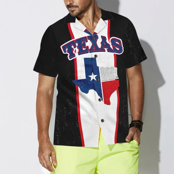 Patriotic Texas Map Hawaiian Shirt, Texas Flag Pattern State Of Texas Map Shirt, Proud Texas Shirt For Men - Image 5