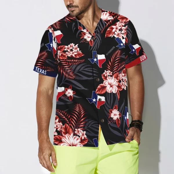 Texas Proud Hawaiian Shirt Black - Image 5