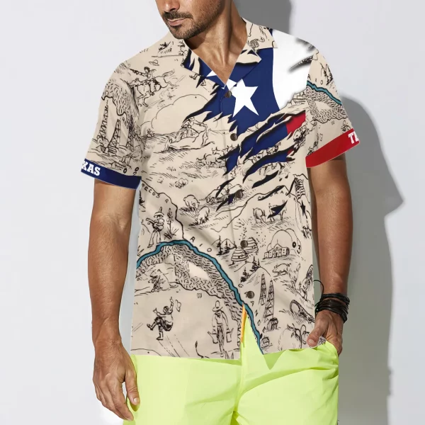 Texas State Map Hawaiian Shirt, Unique Texas Shirt For Texas Lovers - Image 5