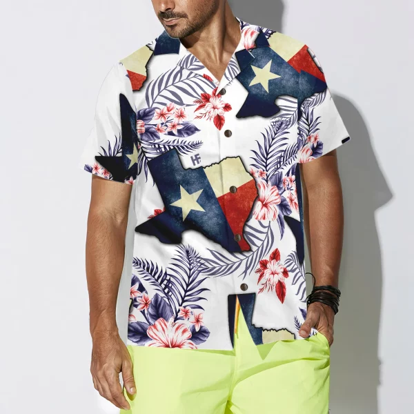 Floral Texas Hawaiian Shirt For Men, Made In A Long Time Ago Texas State Shirt, Proud Texas Flag Shirt for Men - Image 4