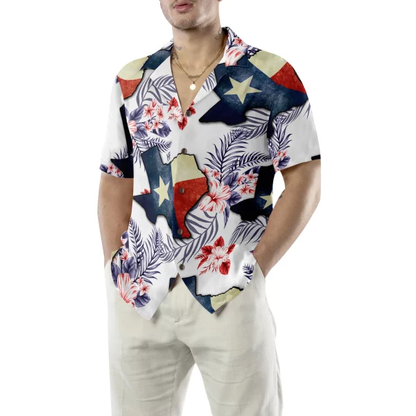 Floral Texas Hawaiian Shirt For Men, Made In A Long Time Ago Texas State Shirt, Proud Texas Flag Shirt for Men - Image 5