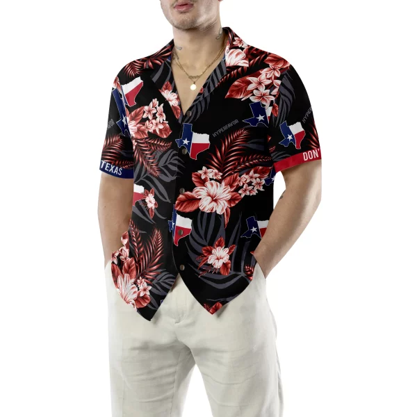 Texas Proud Hawaiian Shirt Black - Image 4