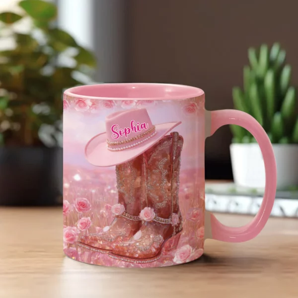 Floral Cowgirl - Personalized Cowgirl Accent Mug
