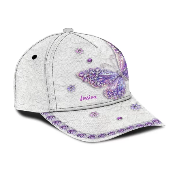 Beautiful Butterfly - Personalized Butterfly Classic Cap - Image 2
