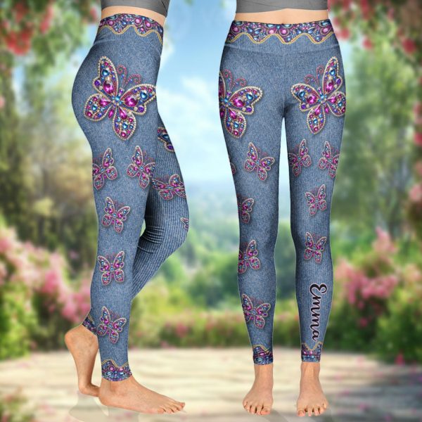 Beautiful Butterfly - Personalized Butterfly Leggings