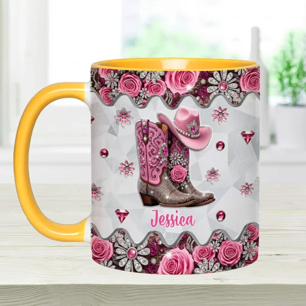 Cowgirl Boots - Personalized Cowgirl Accent Mug - Image 4