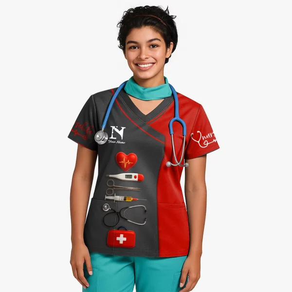 Personalized Nurse Shirt - Nursing Graphic Tees for Women - Gifts For Healthcare Workers - Image 2