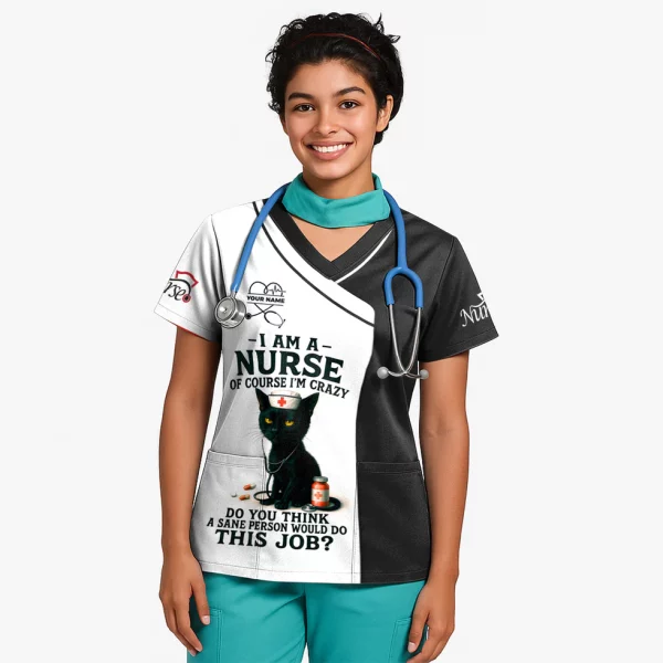 Personalized Funny Nurse T-Shirt - Gift Ideas for Nurses - Women’s CNA Shirts With Custom Name - Image 2