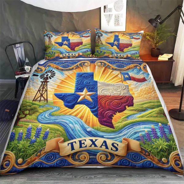 Best Texas Design Bedding Set Quilt TXBQ55 - Image 2