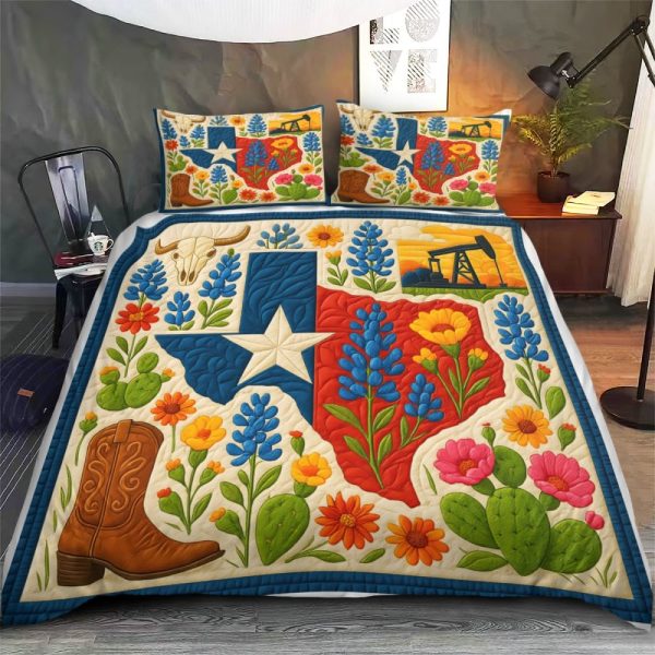 Best Texas Design Bedding Set Quilt TXBQ62 - Image 2