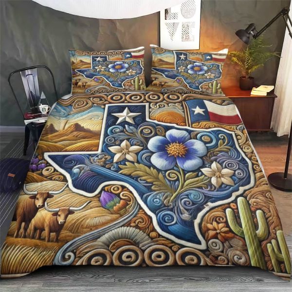 Best Texas Design Bedding Set Quilt TXBQ78 - Image 3