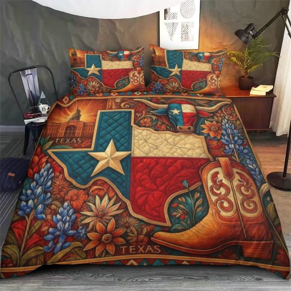 Best Texas Design Bedding Set Quilt TXBQ23 - Image 3