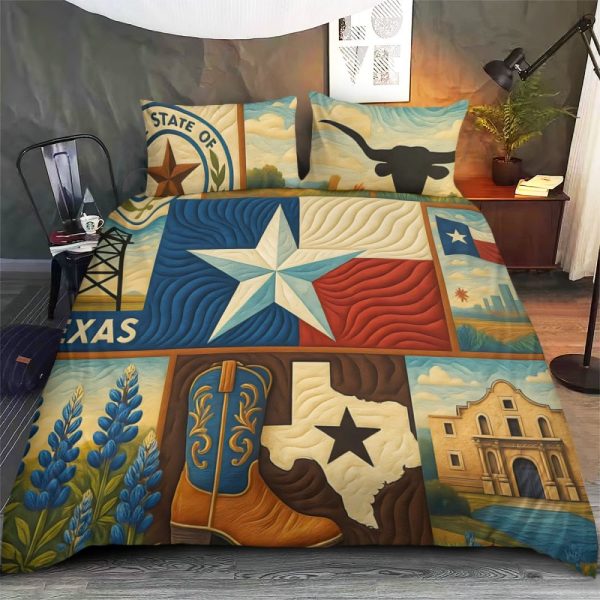 Best Texas Design Bedding Set Quilt TXBQ59 - Image 2