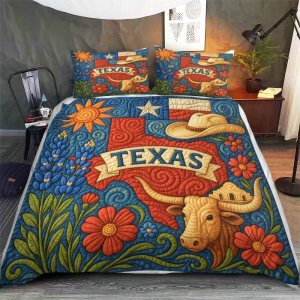 Best Texas Design Bedding Set Quilt TXBQ61 - Image 2