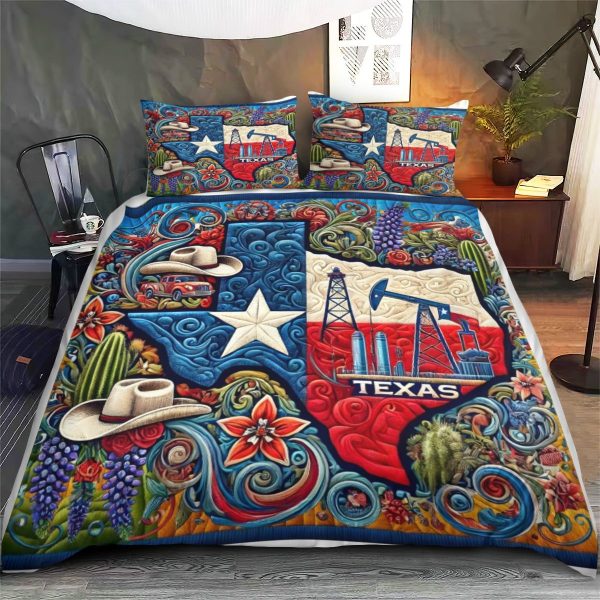 Best Texas Design Bedding Set Quilt TXBQ52 - Image 3