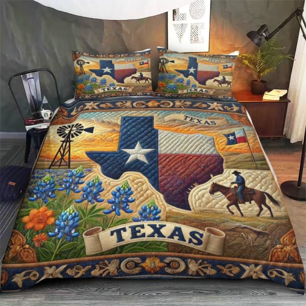 Best Texas Design Bedding Set Quilt TXBQ76 - Image 3