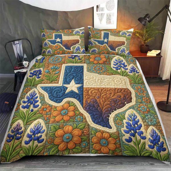 Best Texas Design Bedding Set Quilt TXBQ56 - Image 2