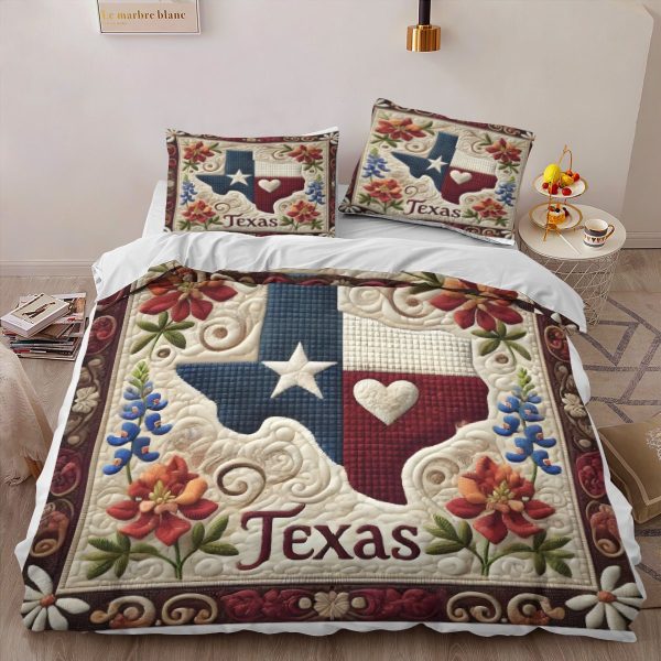 Best Texas Design Bedding Set Quilt TXBQ51 - Image 2