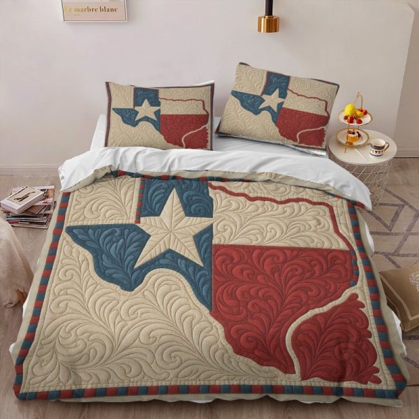 Best Texas Design Bedding Set Quilt TXBQ43 - Image 2