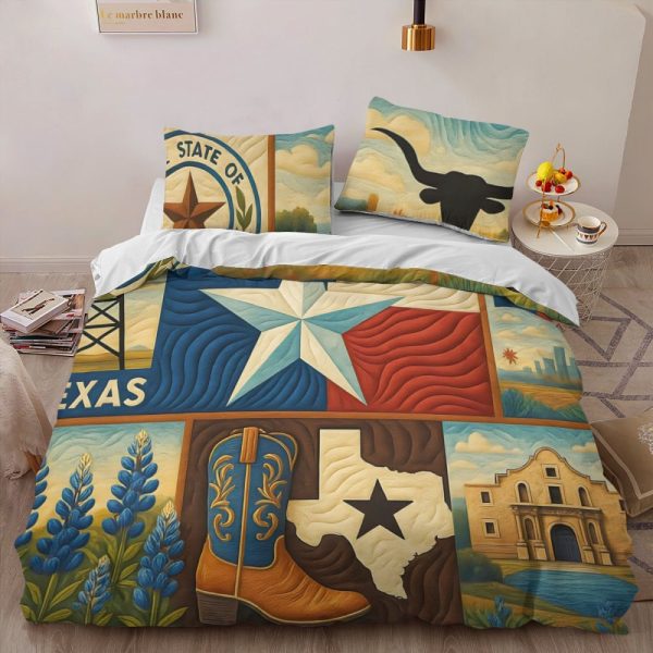 Best Texas Design Bedding Set Quilt TXBQ59 - Image 3