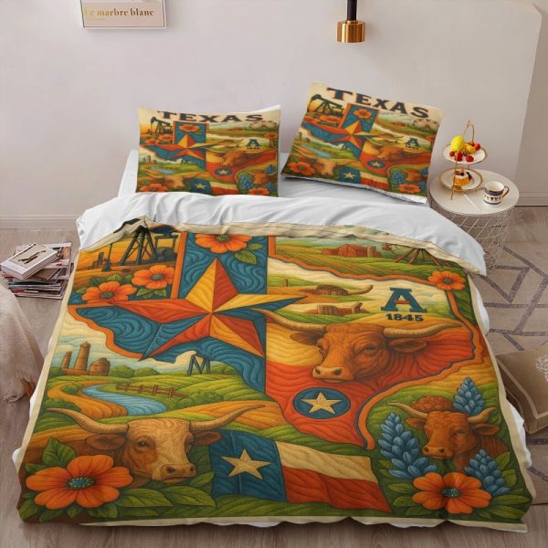 Best Texas Design Bedding Set Quilt TXBQ45 - Image 2
