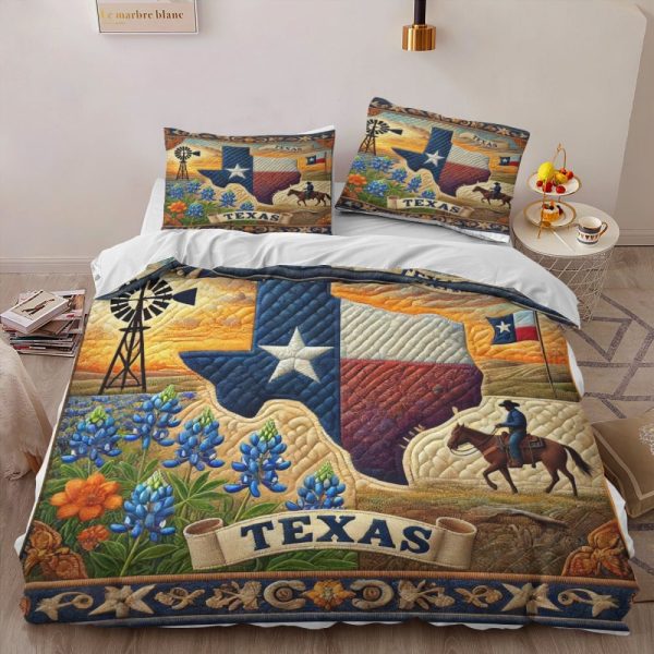 Best Texas Design Bedding Set Quilt TXBQ76 - Image 2