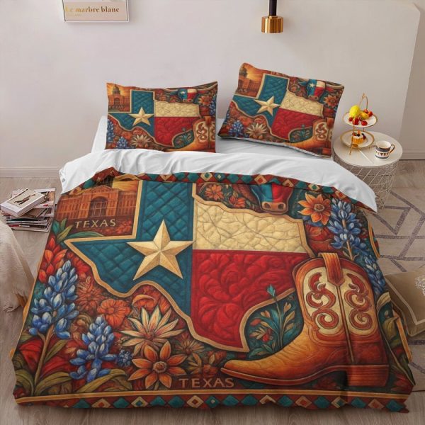 Best Texas Design Bedding Set Quilt TXBQ23 - Image 2