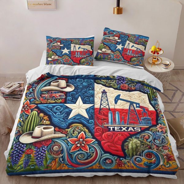 Best Texas Design Bedding Set Quilt TXBQ52 - Image 2
