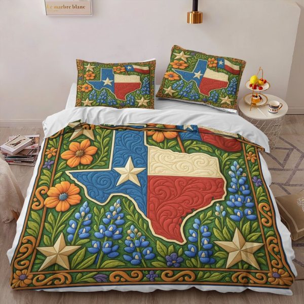 Best Texas Design Bedding Set Quilt Blanket Duvet Cover TXBQ64 - Image 3