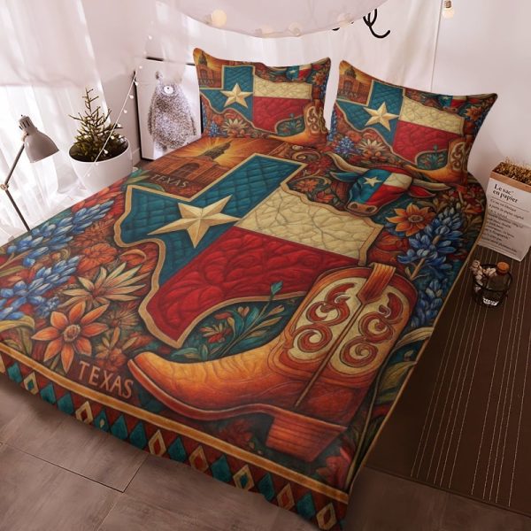 Best Texas Design Bedding Set Quilt TXBQ23