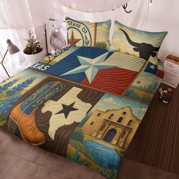 Best Texas Design Bedding Set Quilt TXBQ59